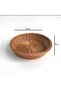 FFD Round Rattan Basket Hand Woven Round Rattan Serving Tray Woven Bread Basket Wicker Tray Basket - 5