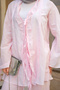 Women's Sleeve Ribbon Detail Suit Pink - 6