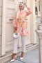 Patterned Hijab Shirt Salmon 701 - 3