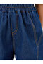 Boys Dark Blue Elastic Waistband Jogger Fit Jeans - 3
