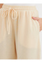 Women Cream Straight Leg Knitted Joggers - 3
