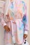Patterned Hijab Shirt Lilac 700 - 2