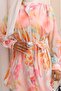 Patterned Hijab Shirt Salmon 701 - 2