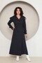 Raglan Sleeve Summer Unlined Full Length Women's Trench Coat, Cap