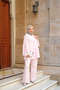 Women's Sleeve Ribbon Detail Suit Pink - 8