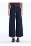 Lcw Jeans Indigo Wideleg Women's Jean Trousers with Belt - 2