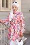 Patterned Hijab Shirt Fuchsia 701 - 4