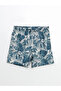 Xside Green Short Length Patterned Men's Swim Shorts - 5