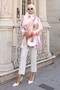 Patterned Hijab Shirt Lilac 702 - 3