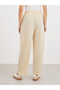 Women Cream Straight Leg Knitted Joggers - 4