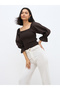 Balloon Sleeve Smocked Detail Top - 6
