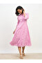 Schiffli 3/4 Sleeve Shirt Midi Dress - 2