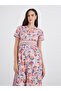 All Over Print V Neck A-Line Maxi Dess - 3