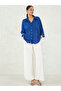 Blue Button Down Spread Collar Shirt - 5