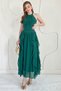 Emerald Halter Neck Lined Dress - 3
