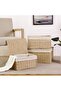 OneDcor Rattan Wicker Storage Boxes with Lid Hand Woven Storage Boxes 3-Pieces Set Nesting Basket - 6