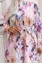 Patterned Hijab Shirt Beige 704 - 2