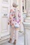 Patterned Hijab Shirt Beige 704 - 5