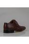 Brown Genuine Leather Special Production Braided Classic Shoes - 4