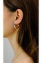 Colorful Enamel Curved Hoop Earrings - 3