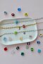 Colorful Evil Eye Beaded Letter Steel Anklet - 5