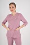 Unisex Powder Violet Model Scrubs Suit Doctor Nurse Uniform - 3