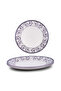 Callista 12 inch Ceramic Chop Plate (Purple & White, Set Of 4) - 2