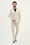 Straight Slim Fit Wide Collar Double Breasted Men's Suit Light Beige - 45389.25Y - 3