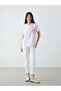 Crew Neck Printed Combed Women's T-Shirt - 2
