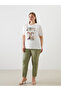 Crew Neck Printed Women's T-Shirt (S5) - 3