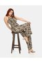 Tie-Up - Patterned Brown Jumpsuit - 6