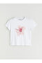 Crew Neck Floral Printed Women's T-Shirt - 5