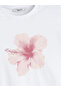 Crew Neck Floral Printed Women's T-Shirt - 6