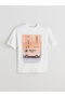 Crew Neck Roman Printed Oversize Women's T-Shirt - 5