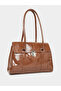 Plain Push Lock Handbag with Double Handle