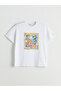Crew Neck Printed Women's T-Shirt - 5