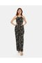 Tie-Up - Patterned Brown Jumpsuit