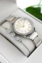 Steel Cord Steel Case Women Wrist Watch, 3 Atm Waterproof Silver Zmfer190 - 4