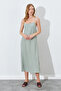 Çağla Casual Fit Midi Dress with Straps, Light Texture |   Mjs285125-1 - 6
