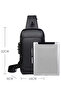 Anti-Theft Bag, Waterproof Crossbags for Women, USB Charging Solid Black - 3