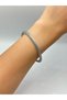 Spiral Detail Magnet Bracelet Gray - 8