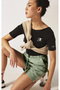 Icons Plush Wash Cargo Short Green Women's Shorts-118024-Gs129 - 3
