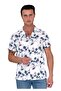 White Navy Blue Sailor Sailing Printed Hawaiian Oversize Relaxed Fit Short Sleeve Loose Shirt - 3