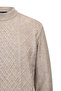 Mink Regular Fit Jacquard Quarter Turtleneck Sweater - 3