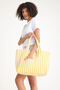 Premium Cotton Woven Women's Colorful Striped Beach Bag / Shoulder Bag - 6