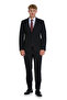 Navy Blue Slim Fit Pointed Collar Classic Suit