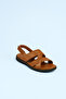 Men's Genuine Leather Slippers Sandals Taba-241 - 3