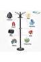 Metal Standing Coat Rack, Modern Space-Saving Coat Tree with Hooks - 3