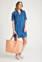 Premium Cotton Woven Women's Colorful Striped Beach Bag / Shoulder Bag - 5