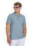 Blue Regular Fit 100% Cotton Polo Neck T-Shirt